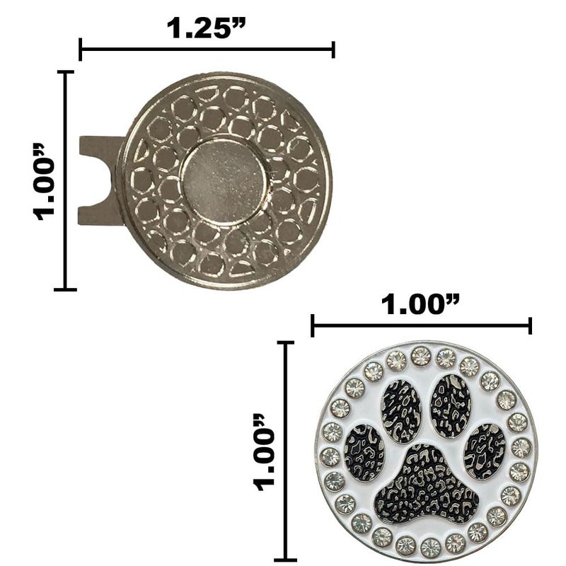 Giggle Golf Bling Golf Ball Marker with Magnetic Hat Clip â€“ Paw Print Sparkly Marker for Women Golfers â€“ Fun Golf Gift with Organza Bag & Bonus Hand Cream - Image 4